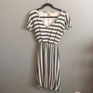 Striped midi dress